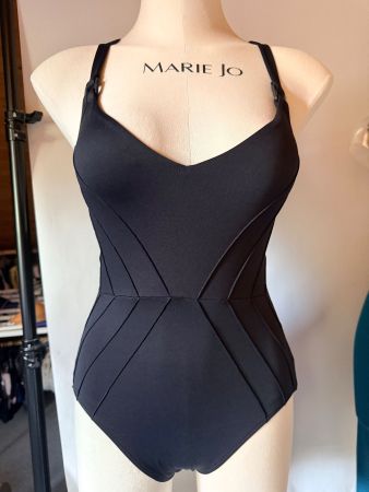 SEAFOLLY, Badekleid, Grösse 36, Farbe Schwarz