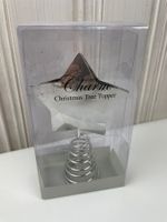Weihnachtsbaumspitze Stern Silber - Tischdeko