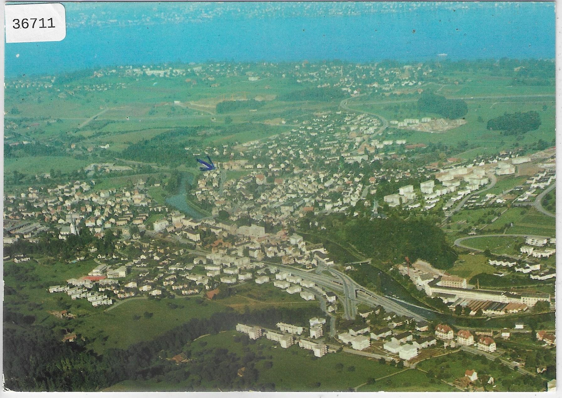 Cartoline postali: Flugaufnahme Adliswil ZH – Usato da Ettingen venduto da Kartenplanet