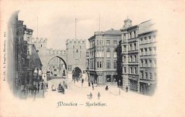 EXOTISCHE Ansichtskarte MÜNCHNER TOR 1901