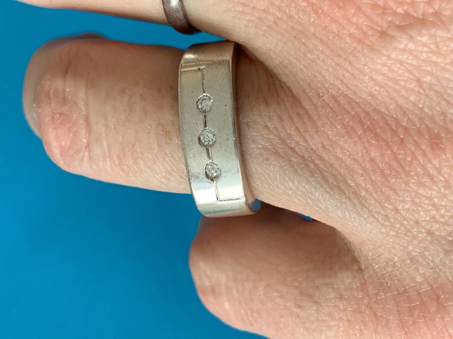 Ringe: Ring Silber 3 Steine quadro 53/54/55/58 – Gebraucht aus Dittingen von Bijoubelle 2