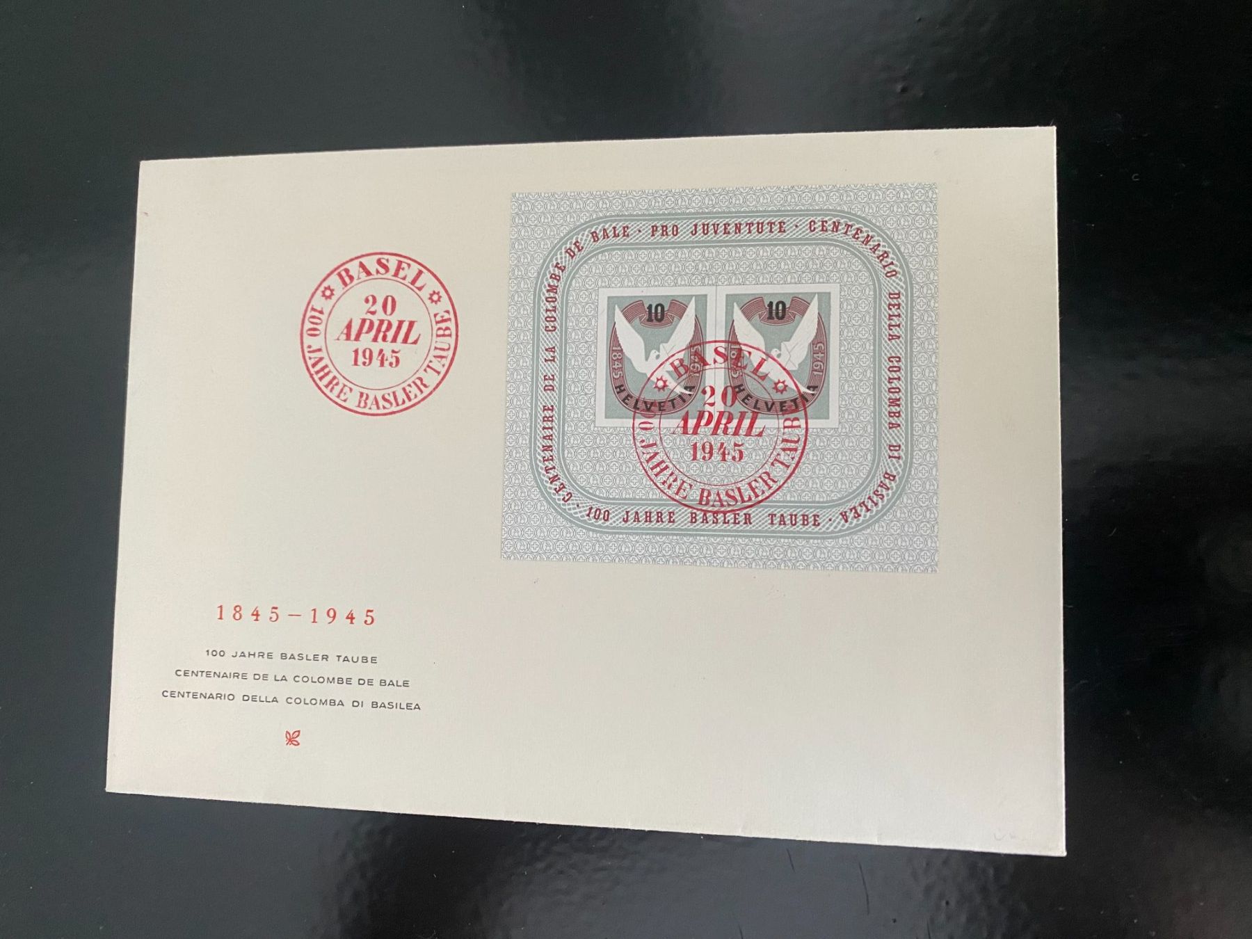 Tutti i francobolli: 1945 / W23 Baslerblock auf Ersttagsbrief / Ohne Adresse – Usato da Grand-Lancy venduto da Dany1973