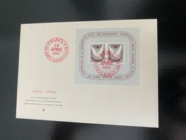 1945 / W23 Baslerblock auf Ersttagsbrief / Ohne Adresse