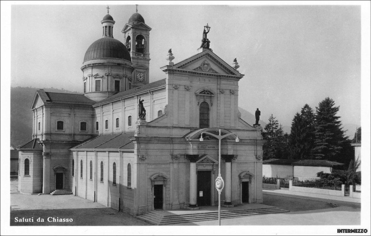 Cartoline postali: Chiasso // Chiesa Parrocchiale saluti – Usato da Basel venduto da intermezzo12