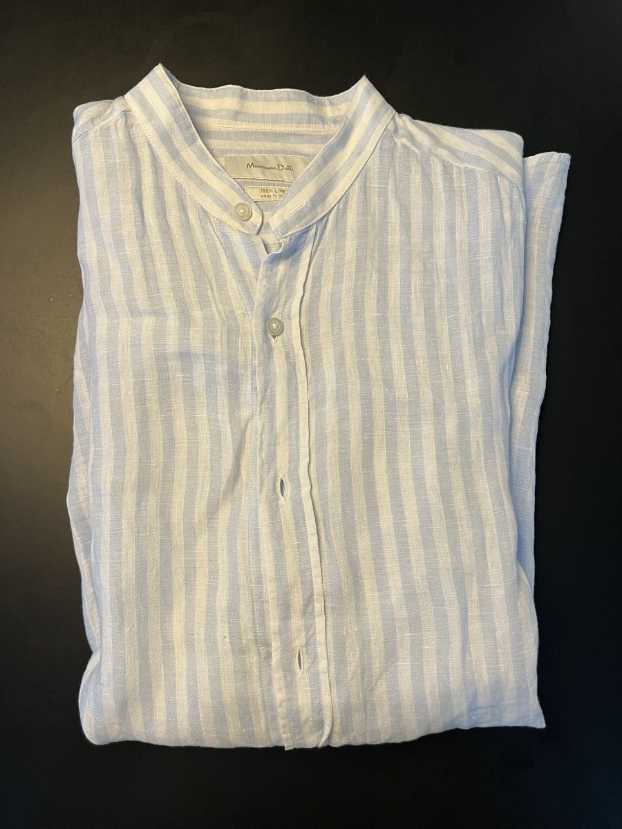 Massimo Dutti Hemden: Leinenhemd, blau-weiss gestreift, Gr. S, Massimo Dutti – Gebraucht aus St. Gallen von Gloom22 3