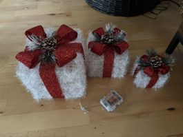 Set 3 pacchi regalo luminosi decorazione natalizia!
