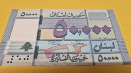 Seltene libanesische 50.000 Lira Banknote, Top Zustand!