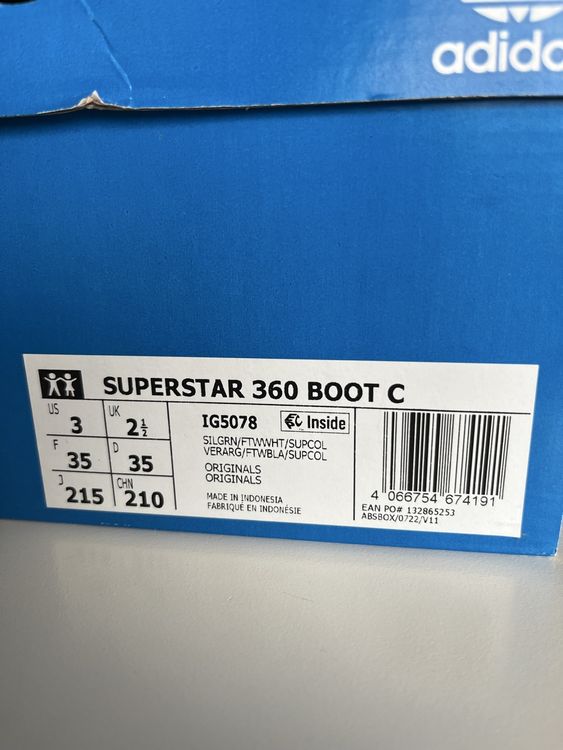 Chaussures hiver enfant superstar 360 boot c bleu 35 4