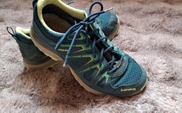 Wanderschuhe Lowa Gore-Tex blau grün gebrauchter Zustand