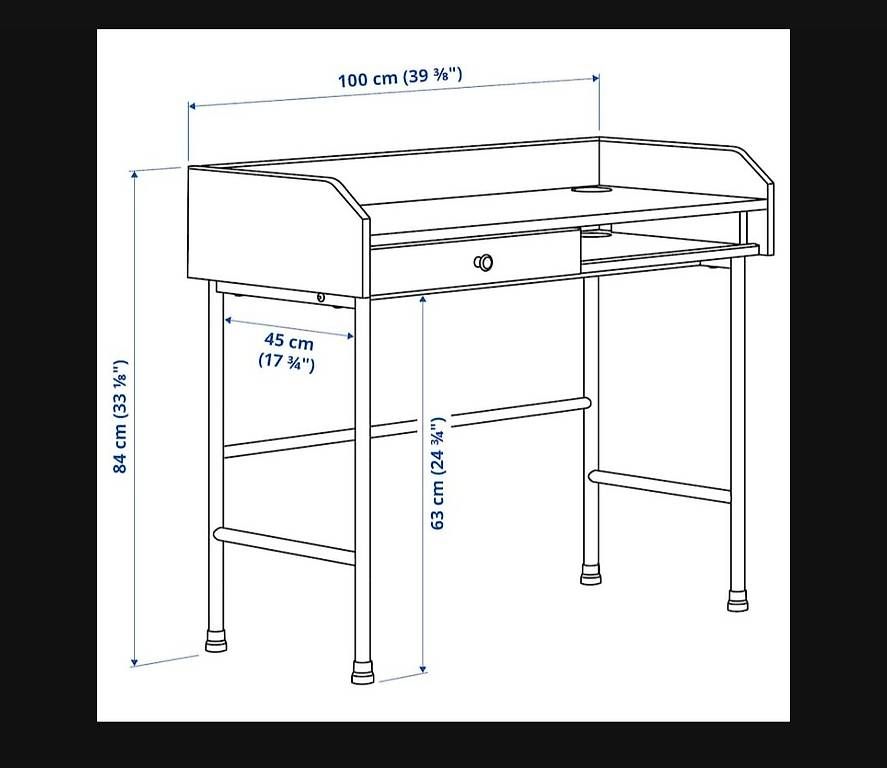 Ikea Scrivanie: Bureau  meuble Ikea Hauga – Usato da Crans Montana venduto da ser_mps8 3
