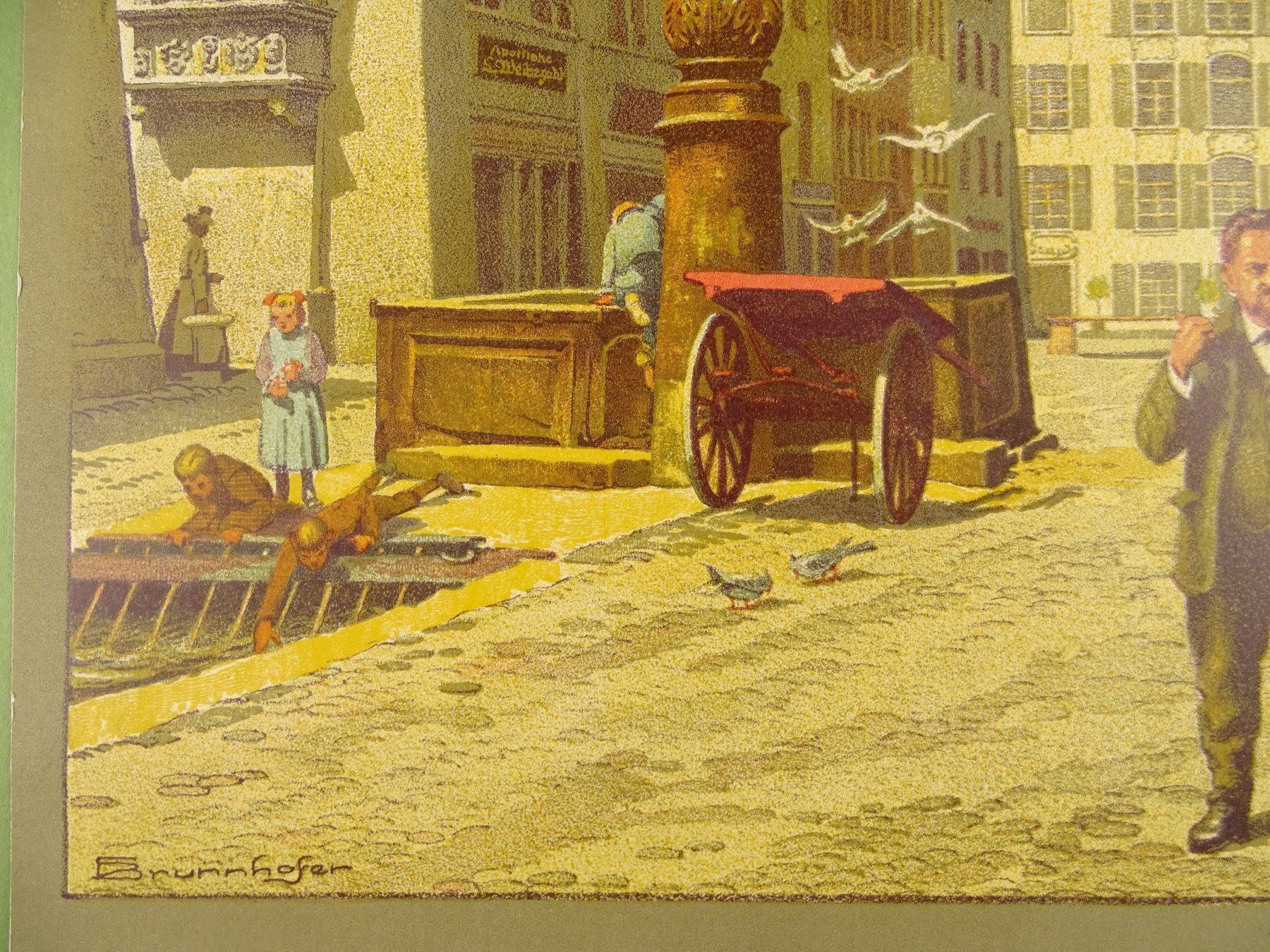 Incisioni: AARAU RATHAUSGASSE, LITHOGRAPHIE – Usato da Grüningen venduto da Kartensammler 2