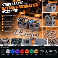 🔋 Stapelbarer Batterie-Bierkasten | AA & AAA Batterien