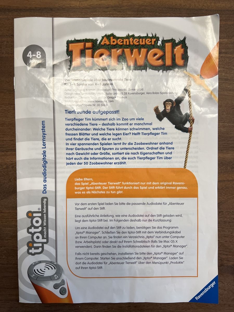 Ravensburger Spiele: Tiptoi Spiel Abenteuer Tierwelt – Gebraucht aus Hunzenschwil von jaeggi1978 2