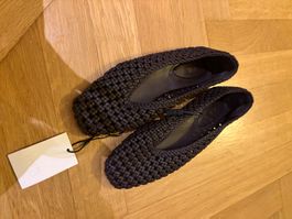 ZARA Neu Ballerina Flat Shoes Brown gr 37