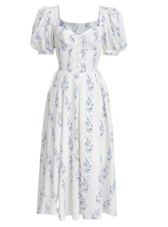 🌸 🫖 Bridgerton Vibes Sommerliches Kleid Blumen Gr S