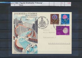 1963 Tag der Briefmarke, "Fribourg", Karte