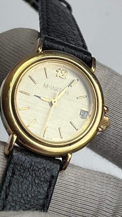 Orologi: M-Watch Damenuhr, Lederband – Usato da Grenchen venduto da chththl 4