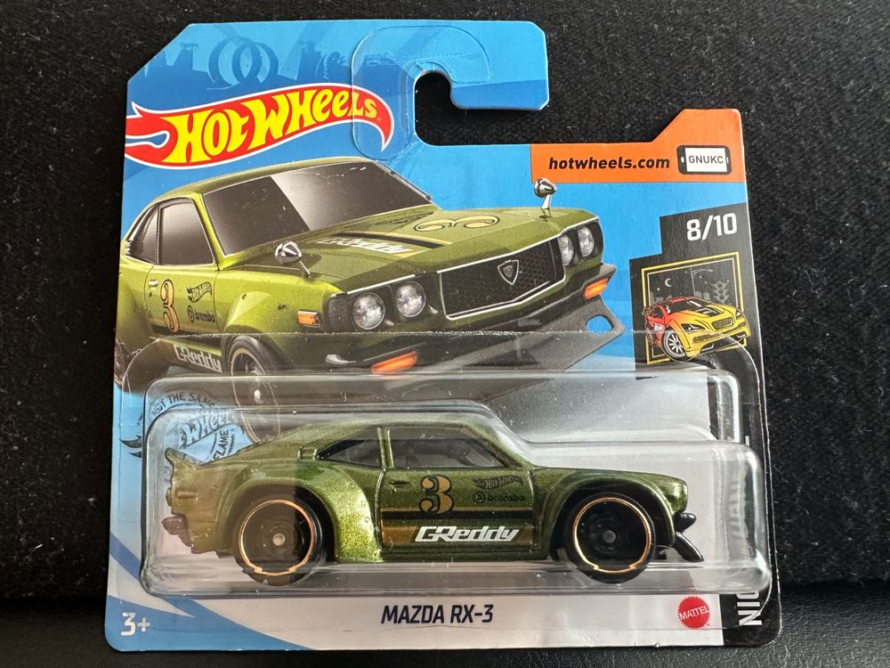 Hot Wheels Mazda RX-3 Blanche - Modèle 1:64, édition Drift (137/250)