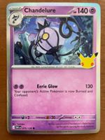 Pokemon Chandelure Holo 30 Jahre (Versand gratis)