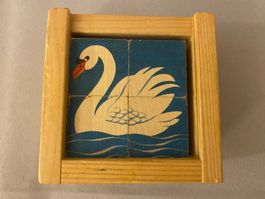 Klötzli Puzzle Holz Atelier Fischer 4 Würfel 6 Motive
