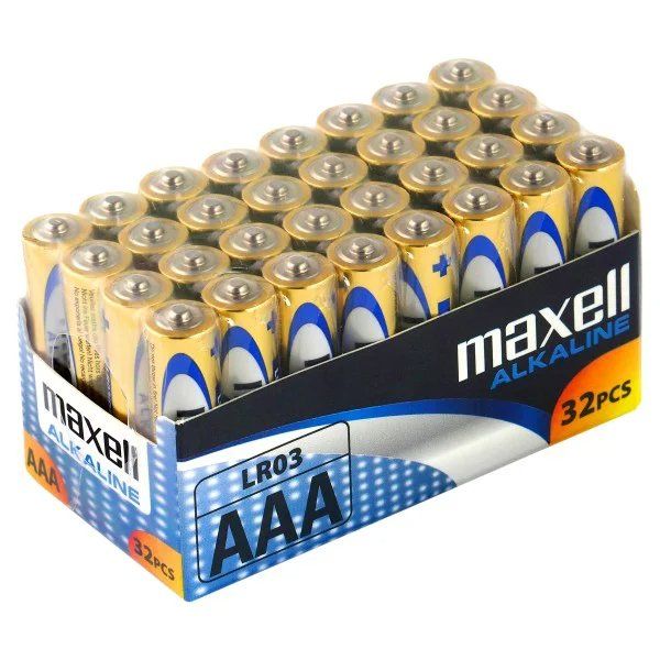 Caricatori & Batterie: 32 x Maxell Alkaline AAA, LR03, Box Pack Ablaufdatum 2029 – Nuovo e nell'imballaggio originale da Kottwil venduto da Crazyrolf