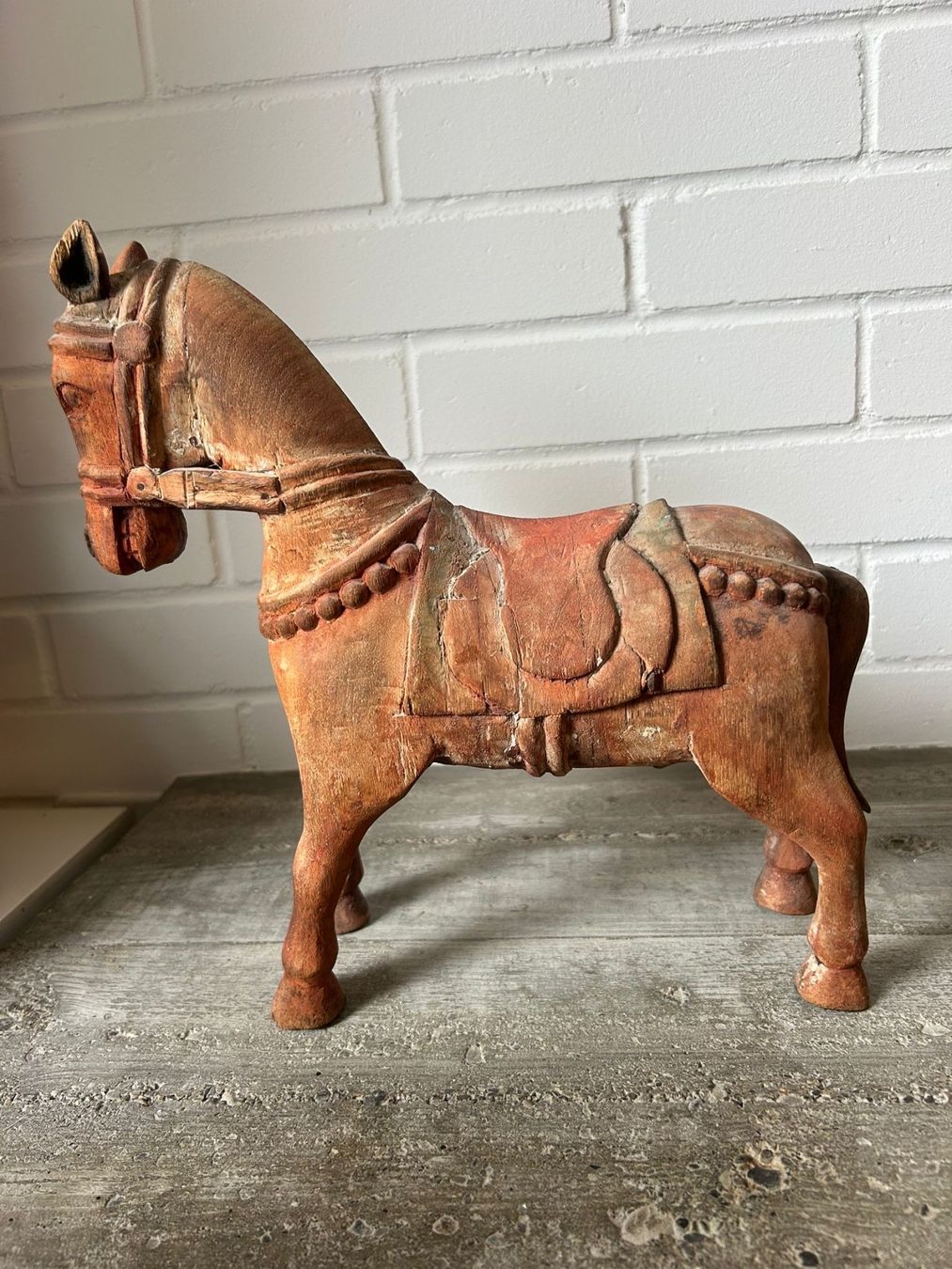 Statuette: Antikes Holzpferd, handgeschnitzt – Usato da Wetzikon ZH venduto da Sesina91 1