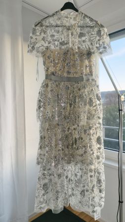 Self Portrait Sequin Dress,silver champagne, wedding