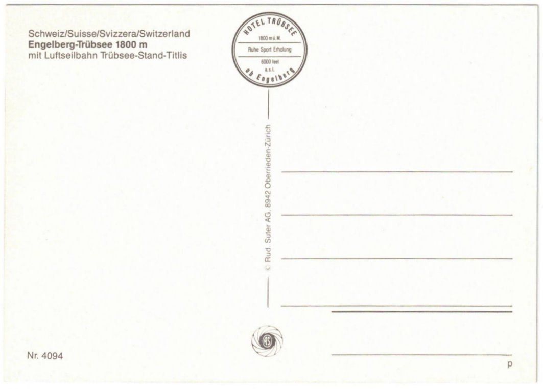 Cartoline postali: Engelberg - Luftseilbahn Stand--Titlis – Usato da Binningen venduto da Mountainrider 1
