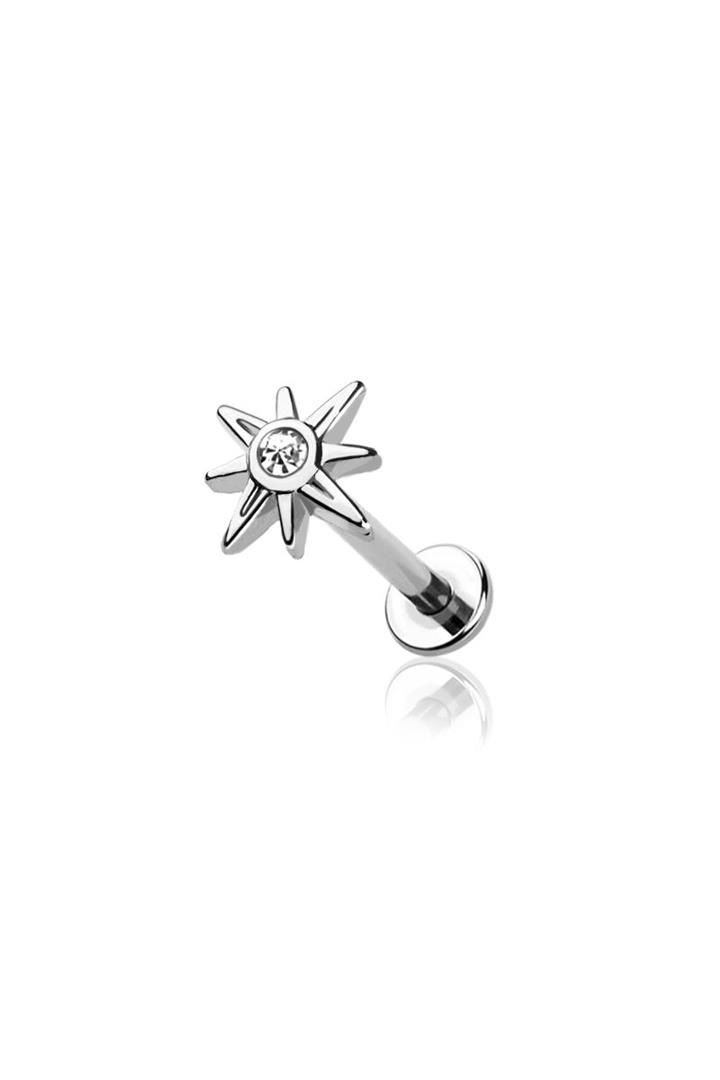 Piercingschmuck: Labret Push-In mit Gemedelsteinkle – Neu und originalverpackt aus Döttingen von Orangeroad
