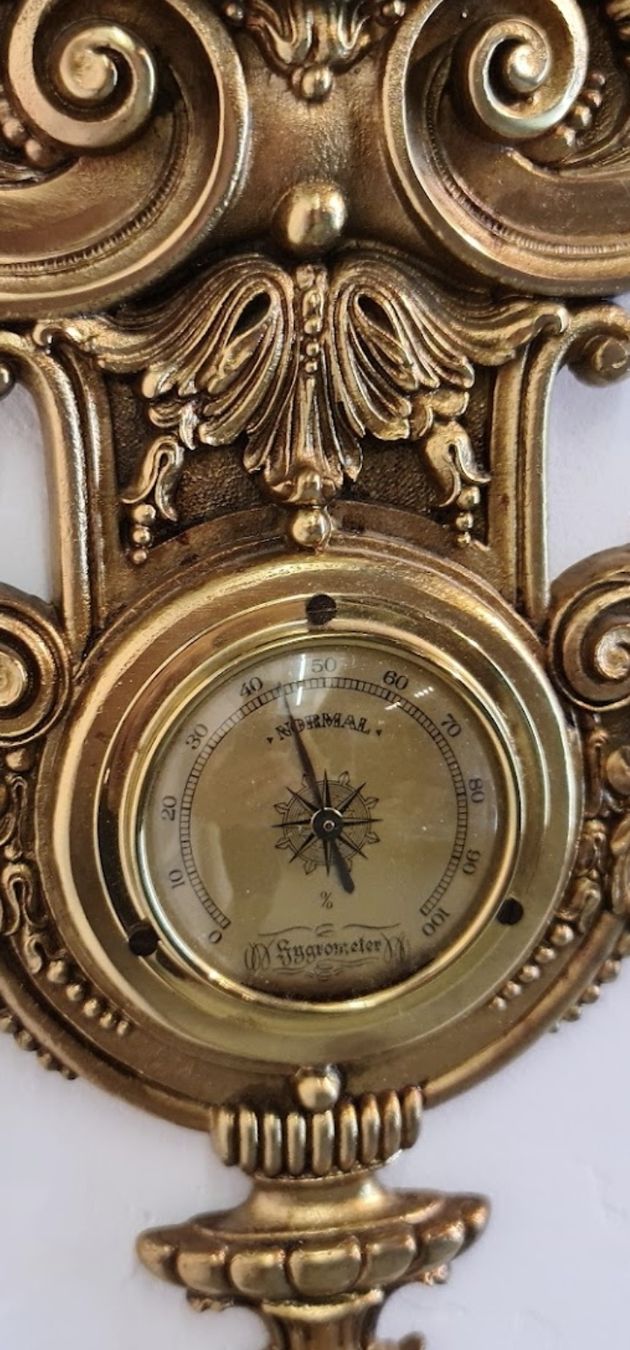 Altri elettrodomestici e apparecchi d’epoca: Antike Barometer/Thermometer-Kombination aus Messing – Usato da ZÜRICH venduto da Arte-24 5