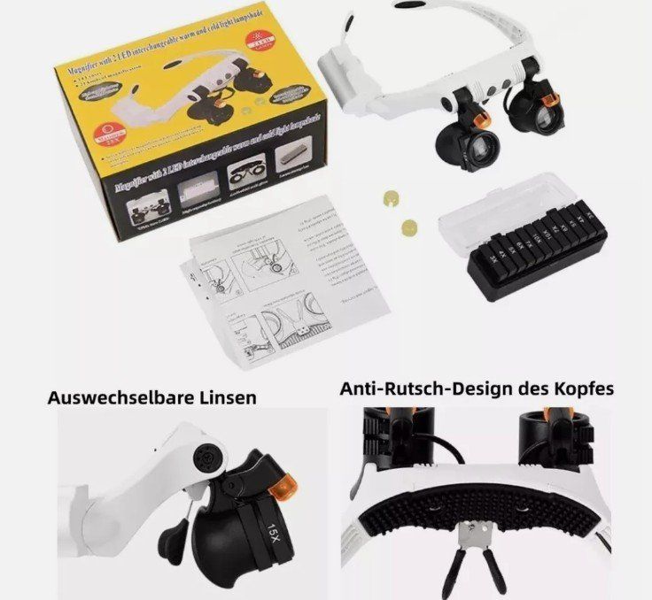 Sonstiges zu Optik: 3-25X LED Stirn Kopf lupe brille Licht Leucht Brillenlupe – Neu (gemäss Beschreibung) aus Kirchdorf AG von Apost008 5