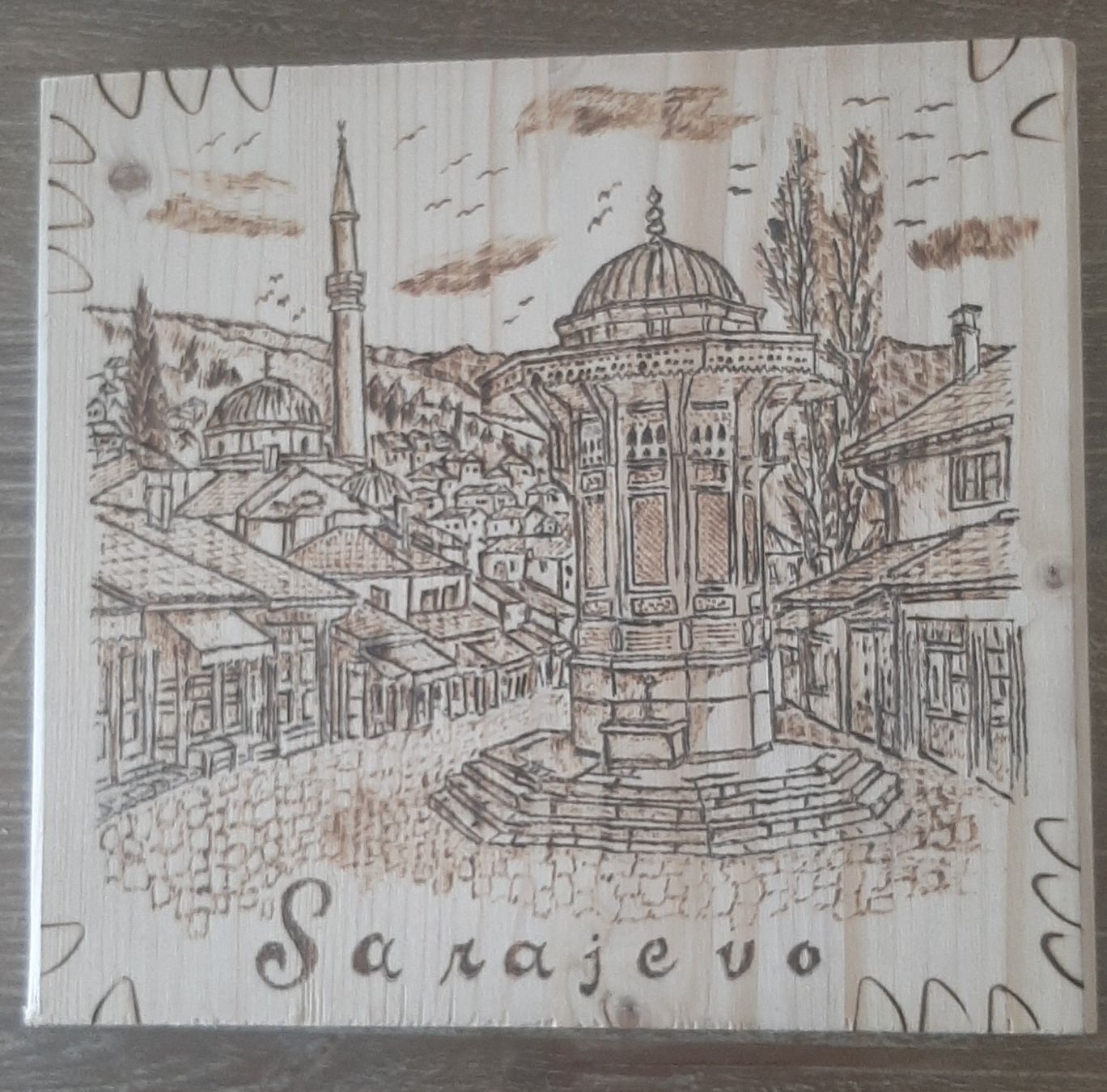 Articoli in legno: Sarajevo - Brandmalerei – Nuovo (secondo la descrizione) da Seewen SZ venduto da EK-CH-65