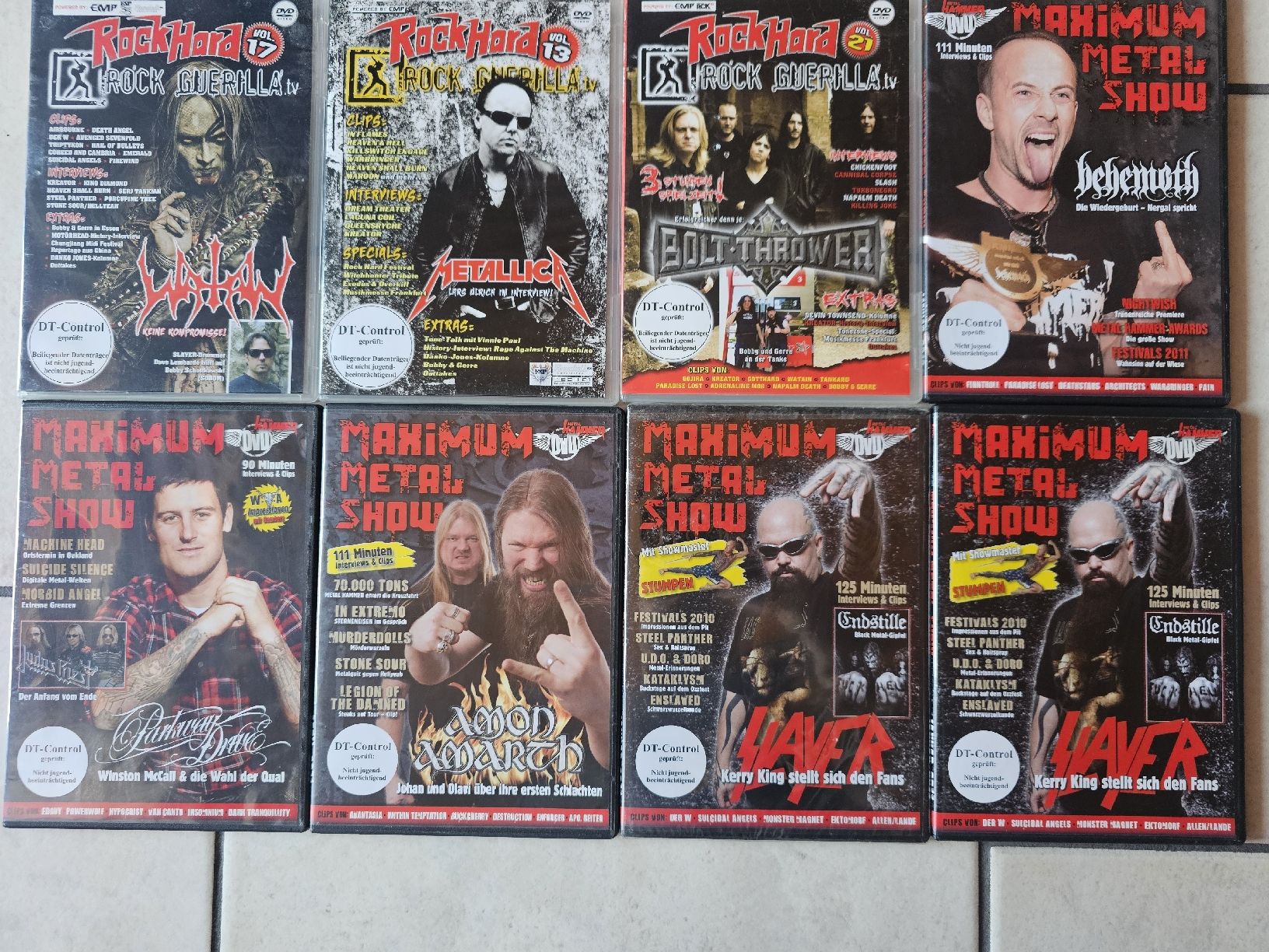 Tutti i DVDs: 12x Rock Hard & Metal Hammer DVD's – Usato da Schneisingen venduto da backstore24 3