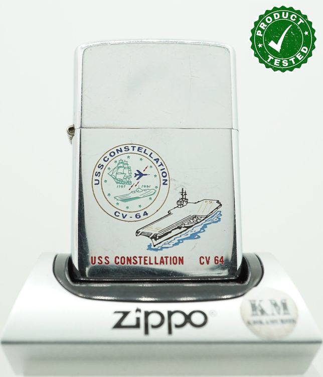 ZIPPO® VINTAGE 1977 US NAVY USS CONSTELLATION GEZÜNDET Kaufen