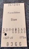 Billette Schweiz Sierre/Siders Sion 2. Kl. 8366