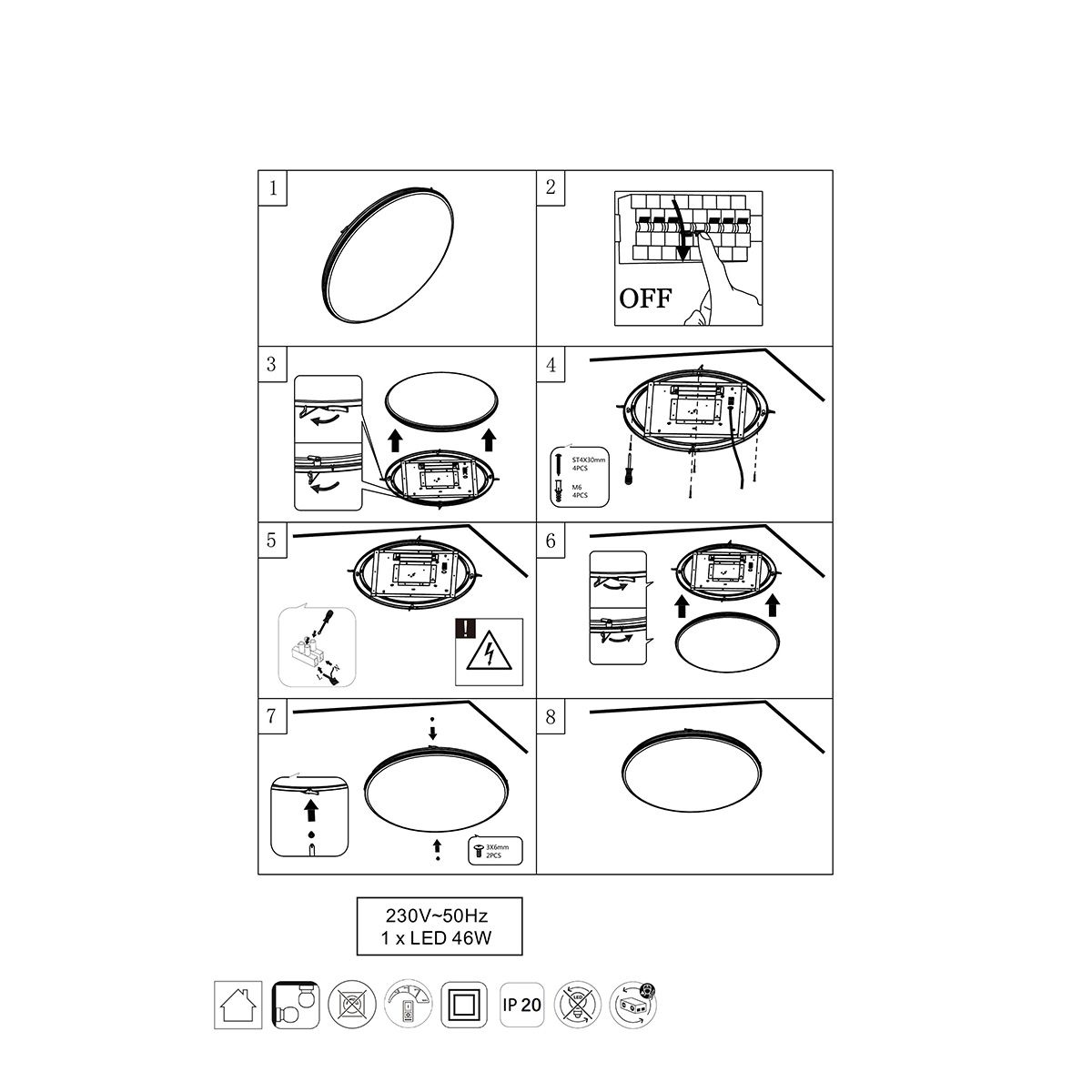 Lampadari & plafoniere: LED Deckenleuchte, Dimmer, 53 cm Ø – Nuovo (secondo la descrizione) da Kreuzlingen venduto da Smart-Light 5