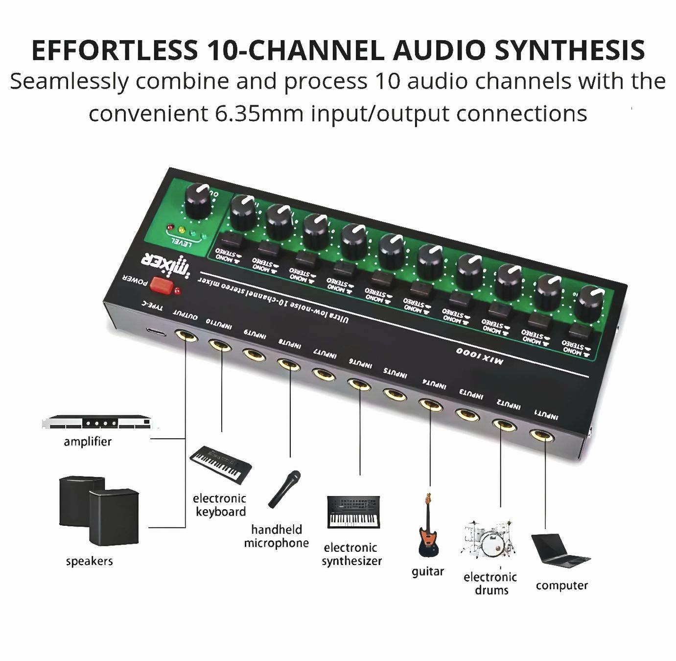 Console di mixaggio: Professional Audio Mixer - 10 Channels, USB-C – Nuovo e nell'imballaggio originale da Villars-sur-Glâne venduto da Danger_Mod 7