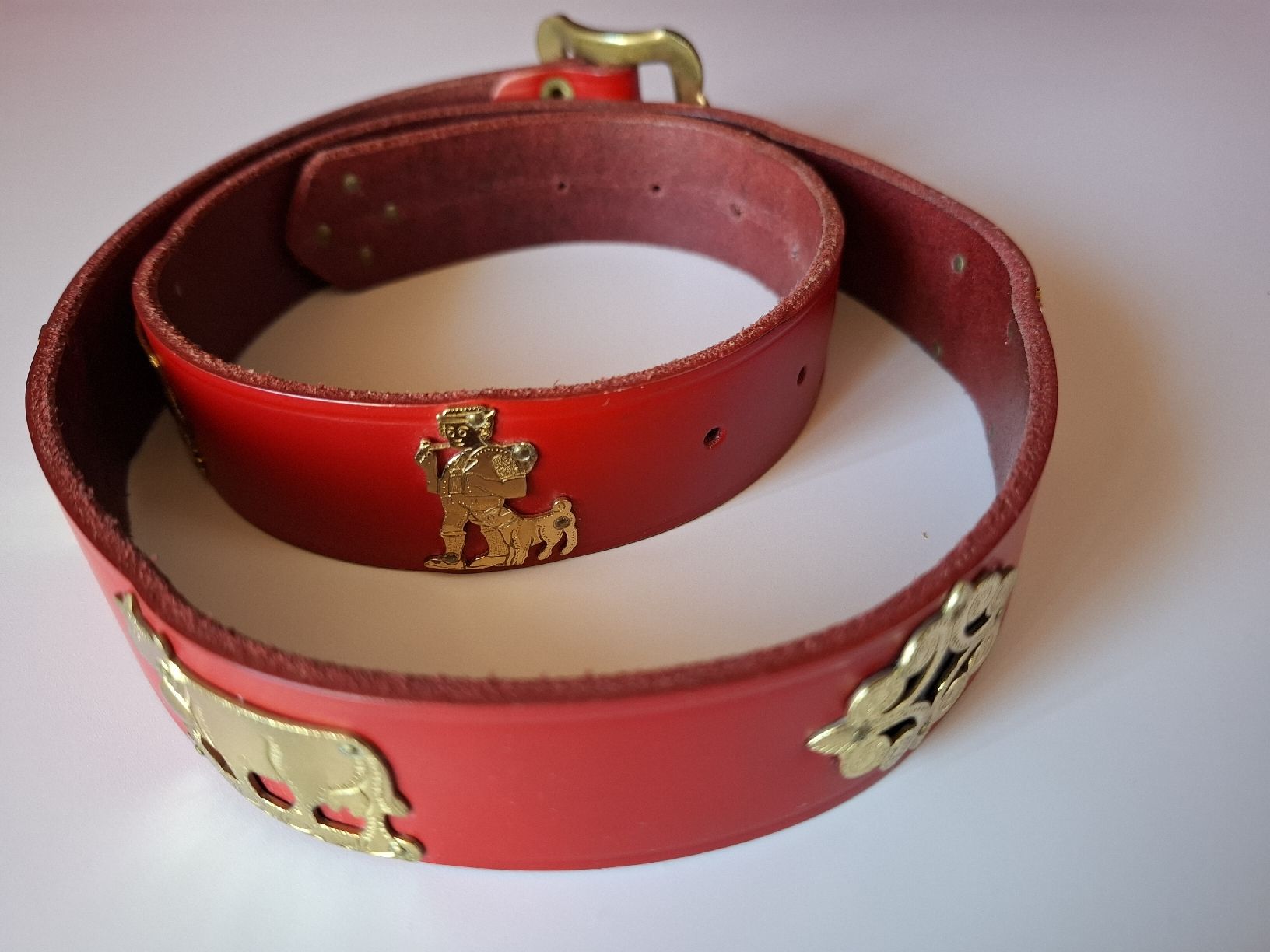 Cinture: Appenzeller Gurt Chüeligurt rot 95 cm – Usato da Ennetbaden venduto da Rosen1 1