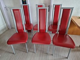 Hochlehner Leder-Stühle ☆☆☆Rahmen- Pulverbeschichtet ☆☆☆