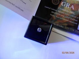 diamant moissanite light bleu O:5carat + Certificat