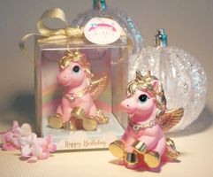 Magnifique bougie Licorne rose