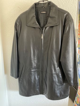Lederjacke Herren schwarz Grösse 46 guter Zustand