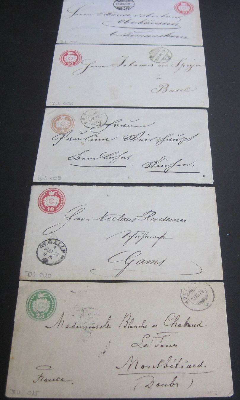 Tutti i francobolli: 5 verschiedene Tüblibriefe – Usato da Waltenschwil venduto da lehrblaetz55