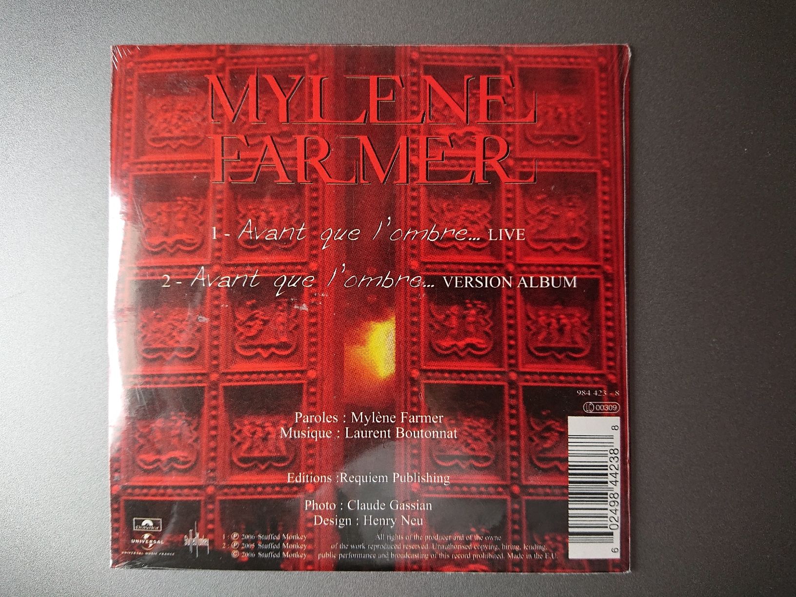 CD: Single Mylène Farmer, Avant que l'ombre  – Nuovo e nell'imballaggio originale da Lentigny venduto da ti_2020 1