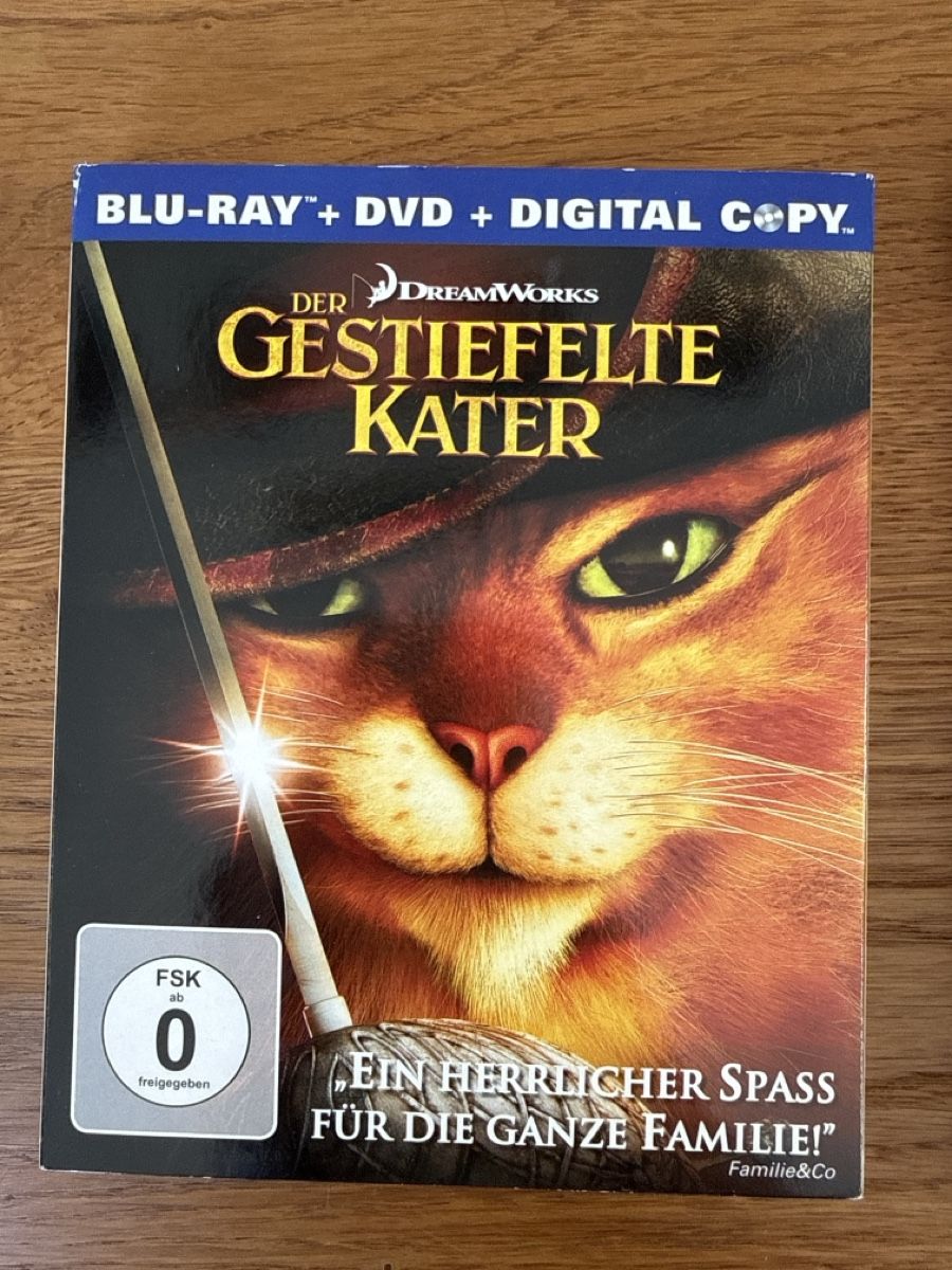 Tutti i DVDs: Der Gestiefelte Kater Blu-ray + DVD + Digital Copy – Usato da Laupen ZH venduto da Jurei