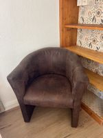 2 Fauteuil cocktail marron aspect daim bon état général