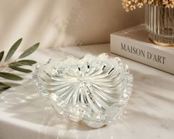 🤍 Vide-poche cœur en cristal – coupelle décorative vintage
