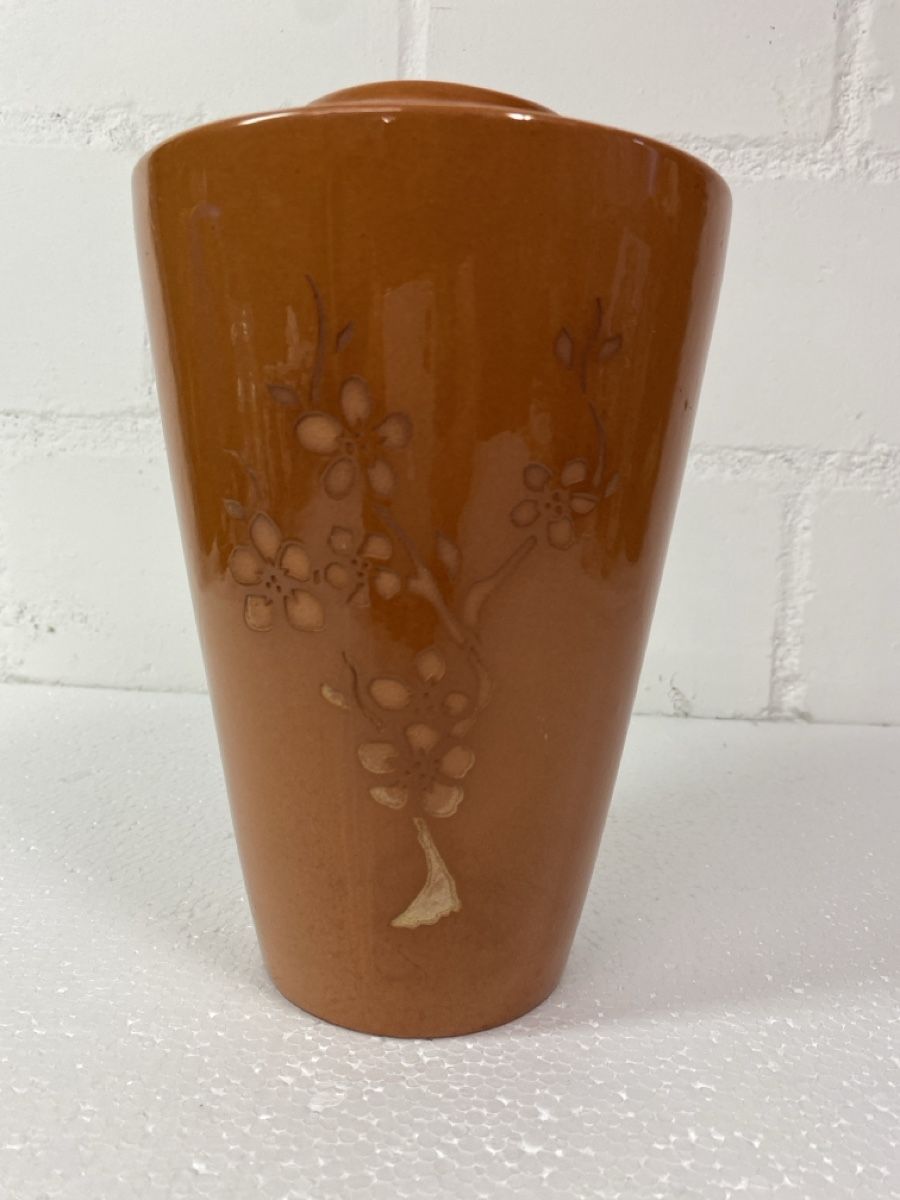 Vasi & Recipienti: Vase braun mit floralem Relief – Usato da sursee venduto da trilli-tralli 3