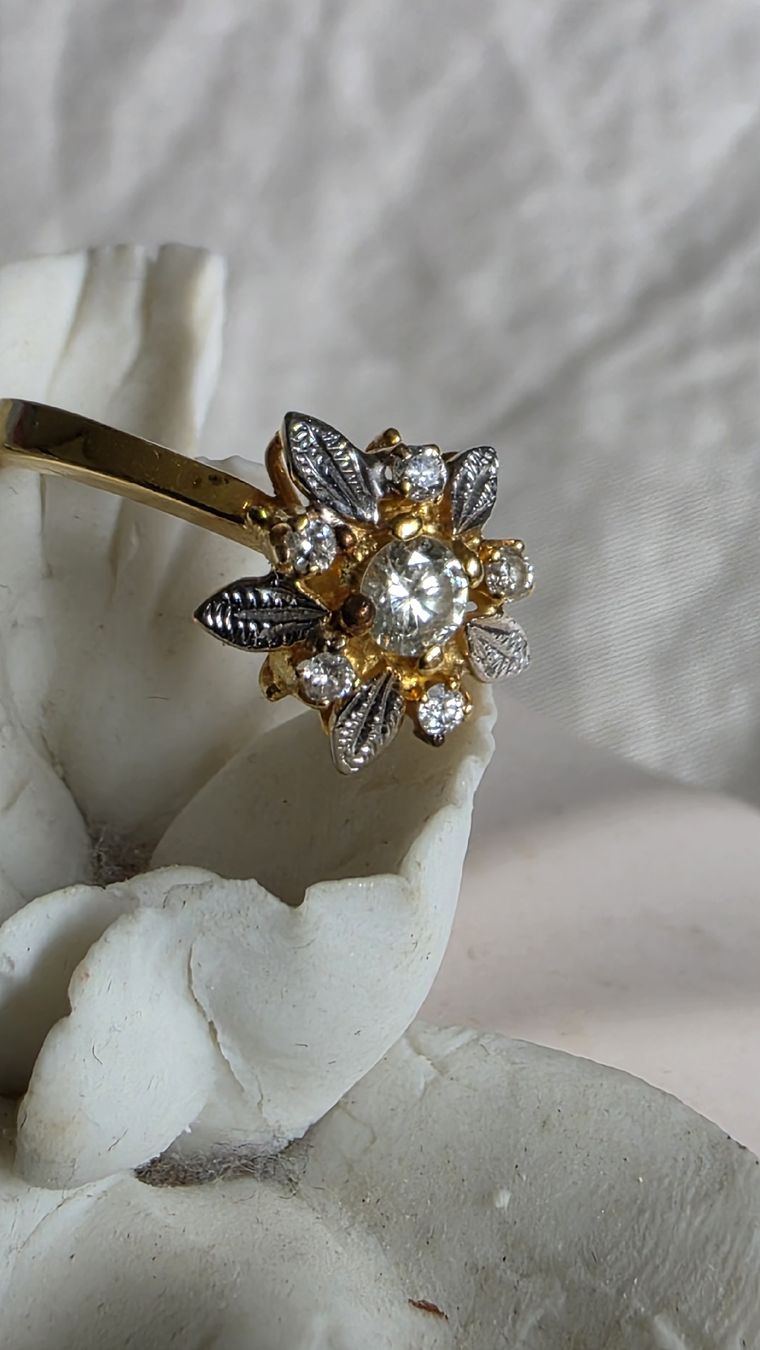 Anelli: Gold Ring 18 karat mit Diamanten – Nuovo (secondo la descrizione) da Effretikon venduto da rinuom01 1