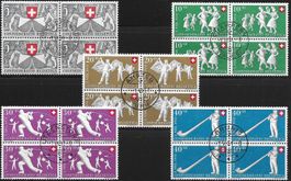 1951 BF Serie 4erBlock ORTS-Ersttag-o SBK 300.-+ TOP ab 1.-